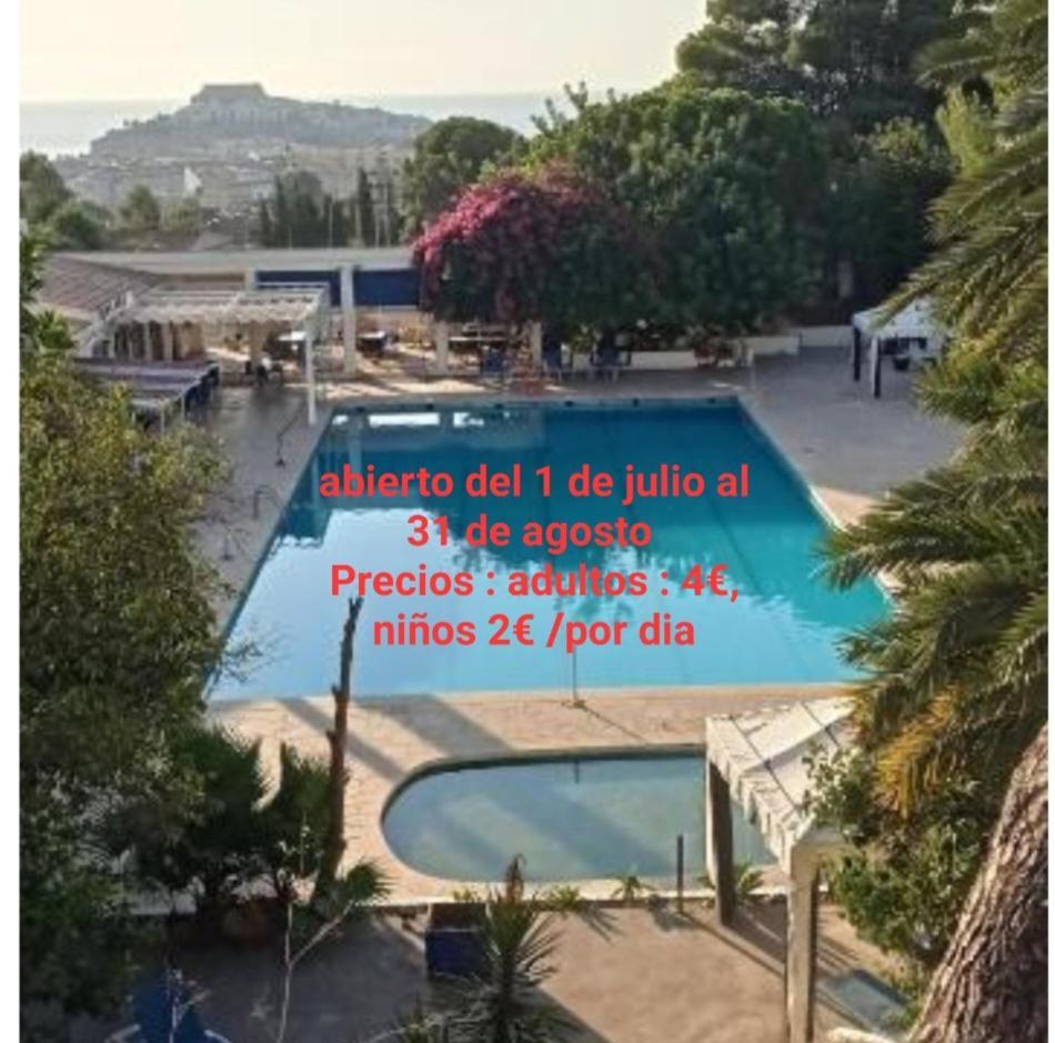 Charmant Appartement Avec Vue Sur Le Chateau De Peniscola Luaran gambar